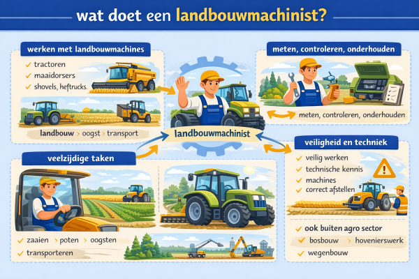 Alles over het beroep landbouwmachinist Wat doet een landbouwmachinist